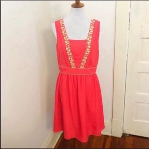 Antonio Melani peach jeweled A-line dress 10